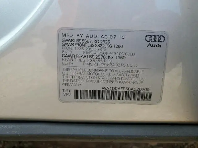 2011 AUDI Q5 PREMIUM PLUS  