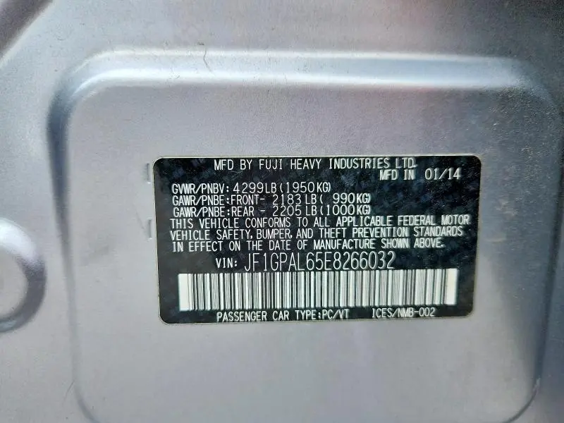 2014 SUBARU IMPREZA SPORT PREMIUM  