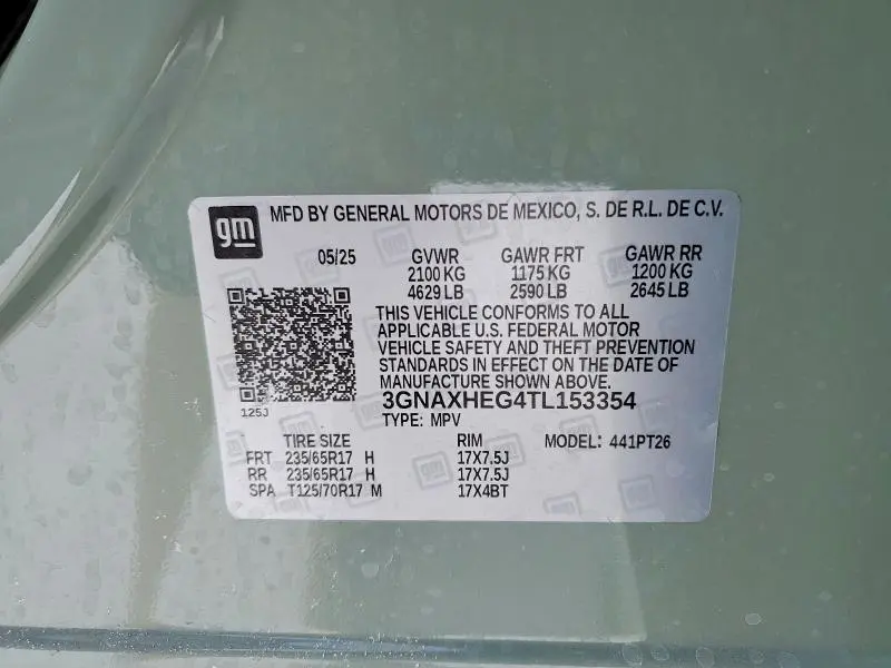 2026 CHEVROLET EQUINOX LT  