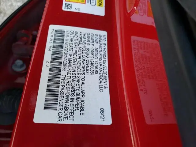 2021 HONDA ACCORD SPORT  