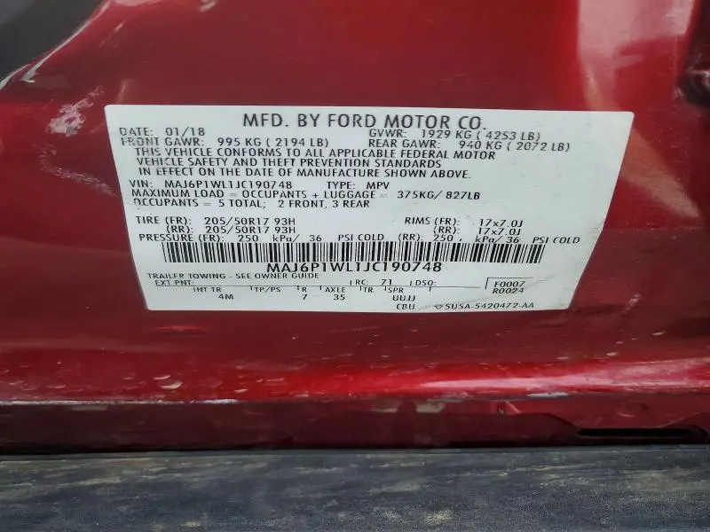 2018 FORD ECOSPORT TITANIUM  