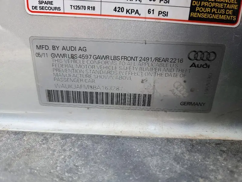 2011 AUDI A3 PREMIUM PLUS  