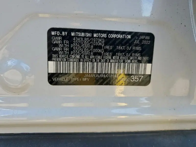 2022 MITSUBISHI OUTLANDER SPORT ES  