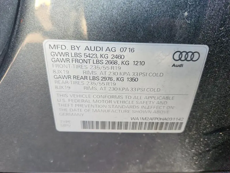 2017 AUDI Q5 PREMIUM PLUS  