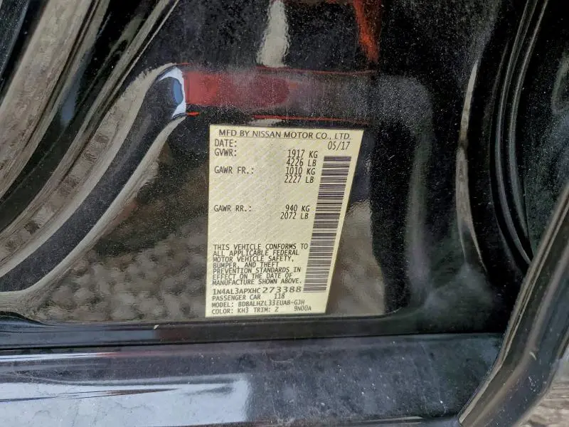 2017 NISSAN ALTIMA 2.5  