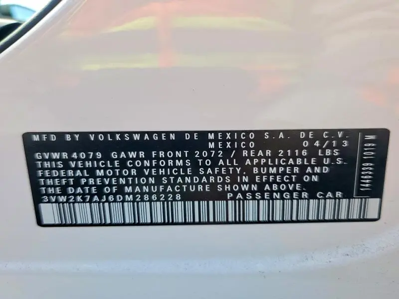 2013 VOLKSWAGEN JETTA BASE  