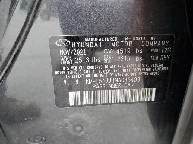 2022 HYUNDAI SONATA HYBRID  