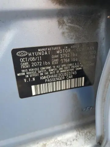 2012 HYUNDAI ELANTRA GLS  