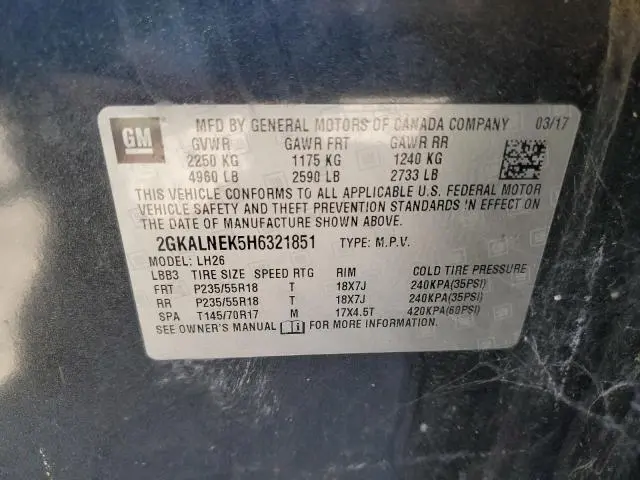 2017 GMC TERRAIN SLE  