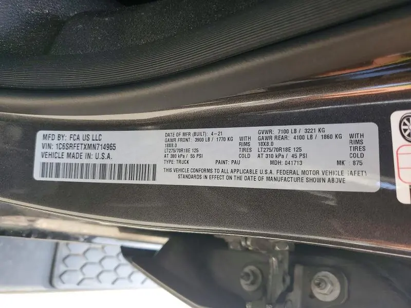 2021 RAM 1500 REBEL  