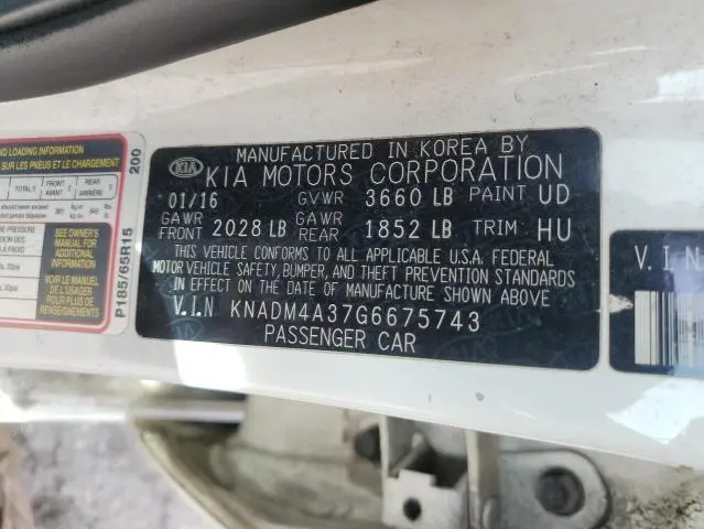 2016 KIA RIO LX