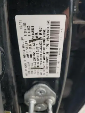 2011 HONDA ACCORD EXL
