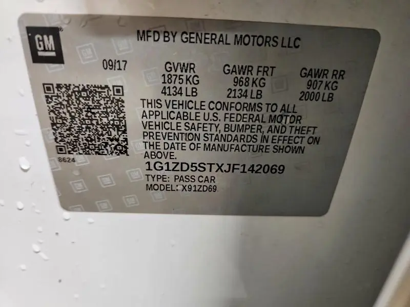 2018 CHEVROLET MALIBU LT  