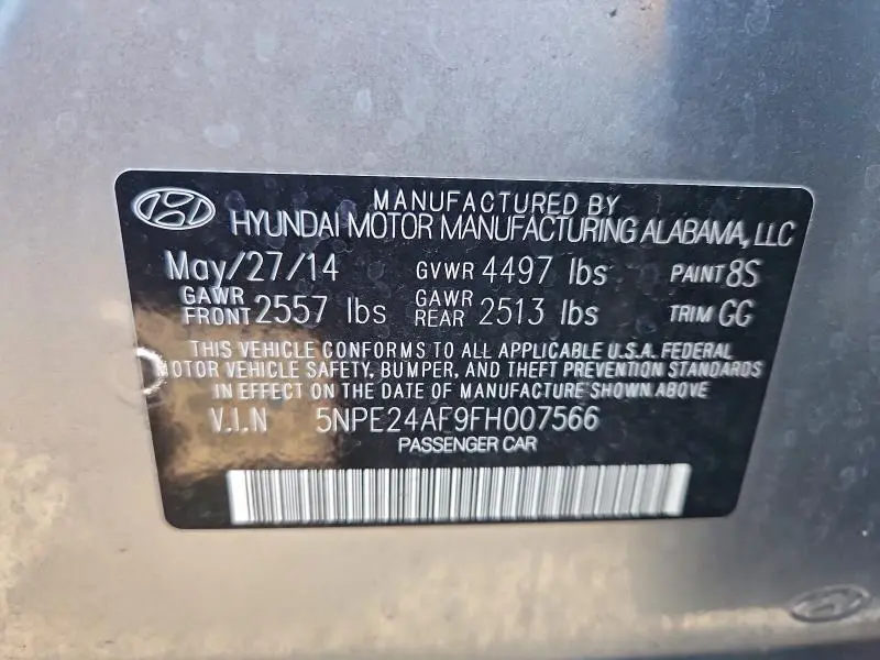 2015 HYUNDAI SONATA SE  