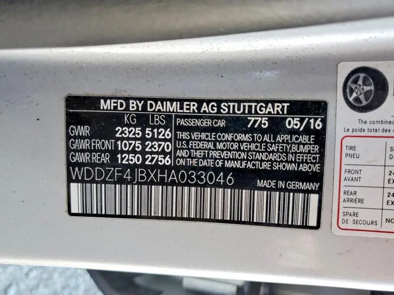2017 MERCEDES-BENZ E 300  