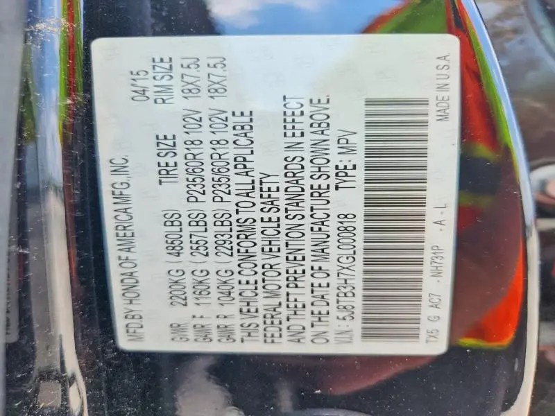 2016 ACURA RDX ADVANCE  