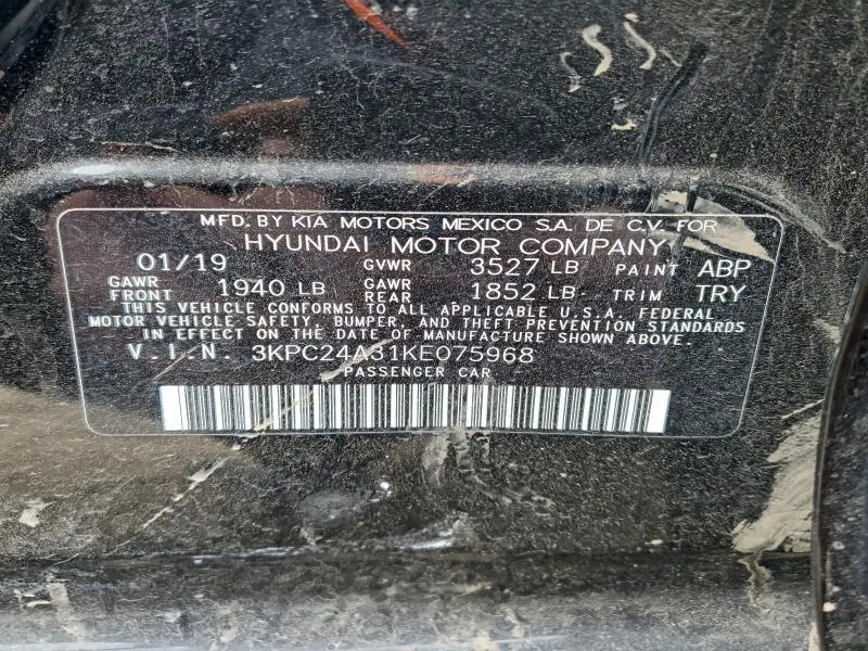 2019 HYUNDAI ACCENT SE  