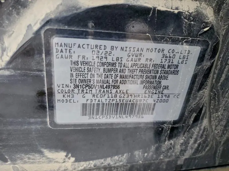 2022 NISSAN KICKS SR  