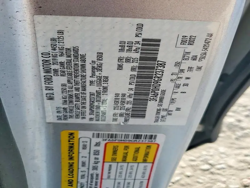 2016 FORD FUSION   