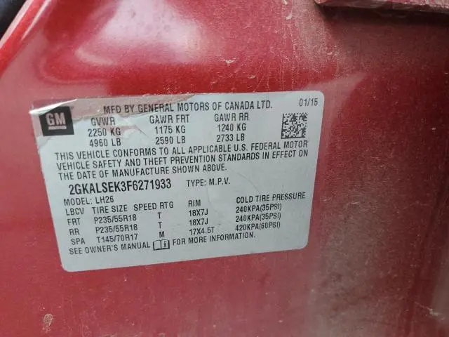 2015 GMC TERRAIN SLT  