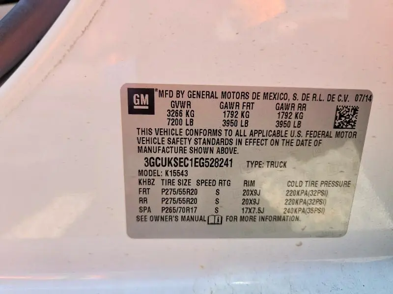 2014 CHEVROLET SILVERADO K1500 LTZ  