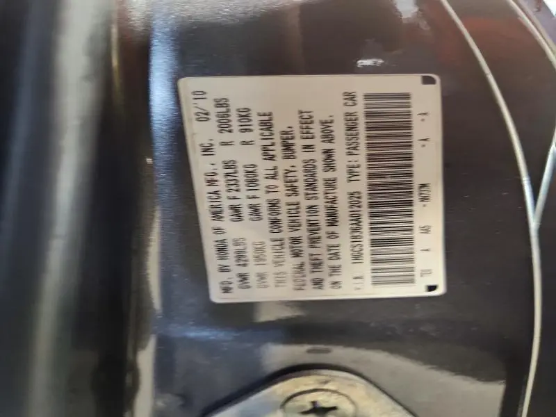 2010 HONDA ACCORD LX  