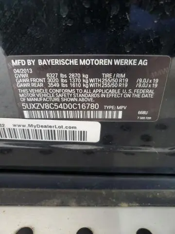 2013 BMW X5 XDRIVE50I  