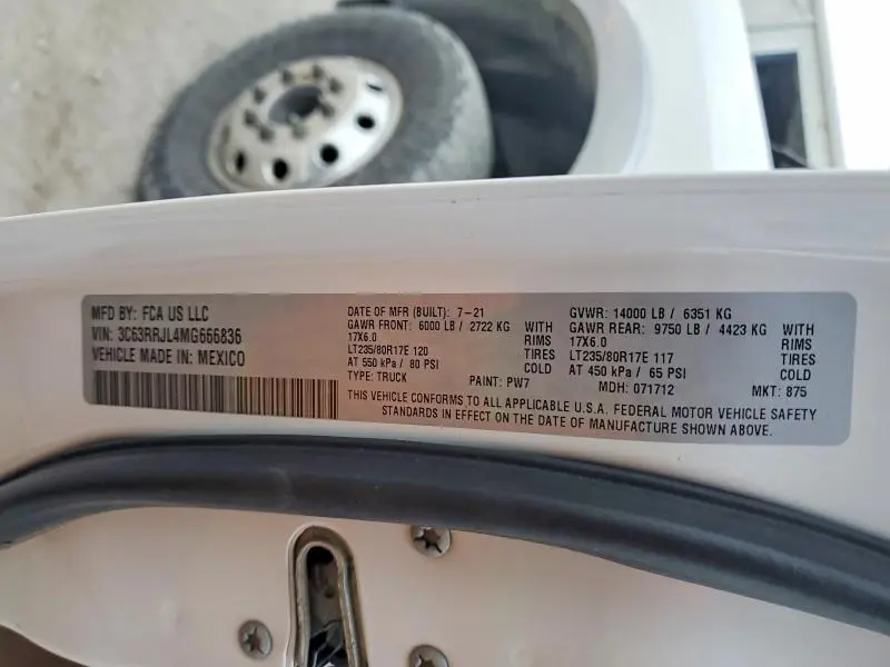 2021 RAM 3500 LARAMIE  