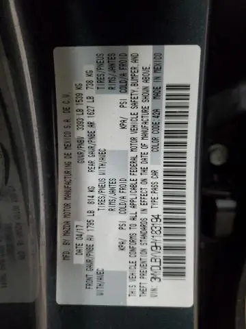 2017 TOYOTA YARIS IA   