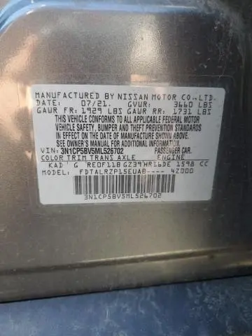 2021 NISSAN KICKS S  