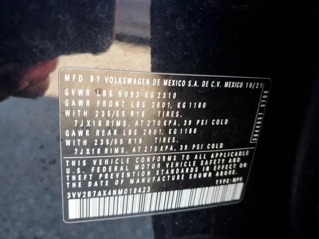 2022 VOLKSWAGEN TIGUAN SE  