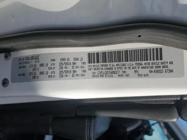 2015 JEEP CHEROKEE LIMITED  