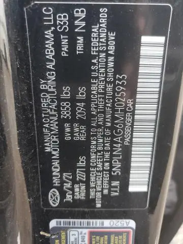 2021 HYUNDAI ELANTRA SEL  
