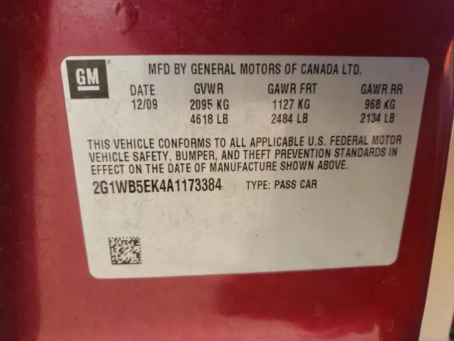 2010 CHEVROLET IMPALA LT