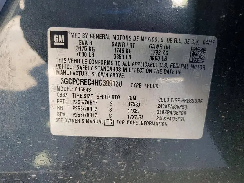 2017 CHEVROLET SILVERADO C1500 LT  