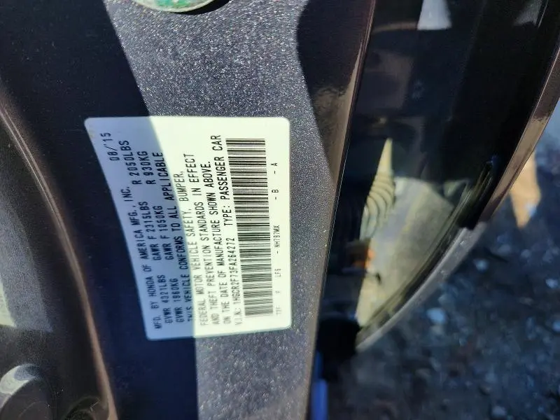 2015 HONDA ACCORD EX  