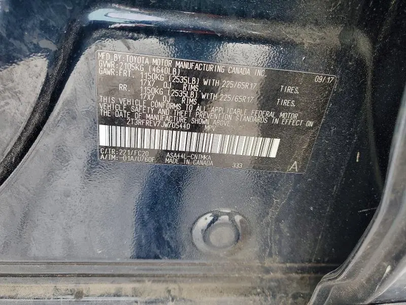 2018 TOYOTA RAV4 XLE  