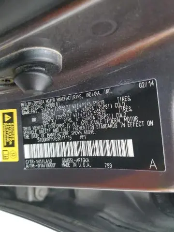 2014 TOYOTA HIGHLANDER LIMITED  