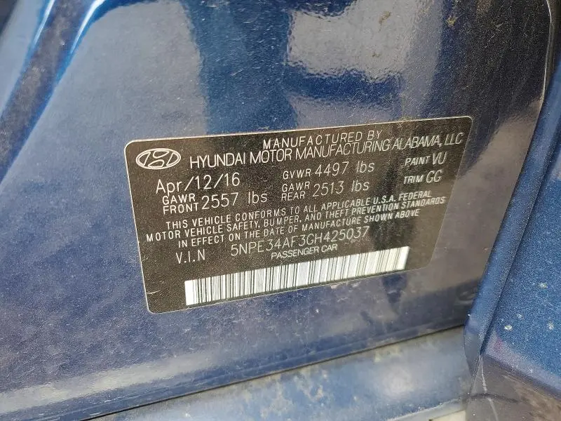 2016 HYUNDAI SONATA SPORT  