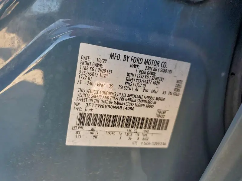 2022 FORD MAVERICK XL  