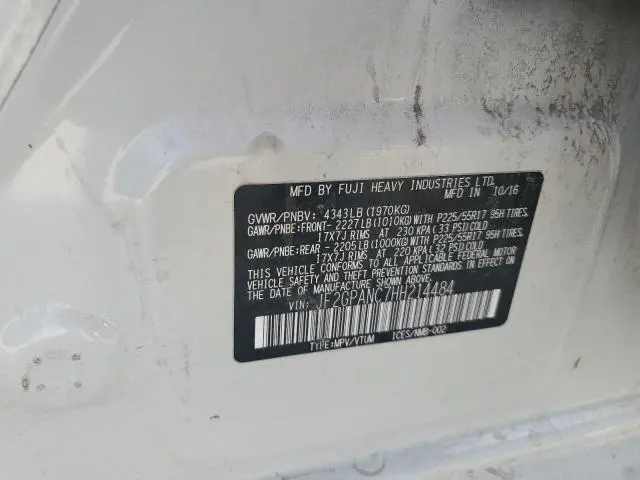 2017 SUBARU CROSSTREK LIMITED  