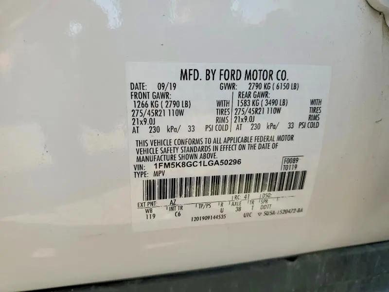 2020 FORD EXPLORER ST  