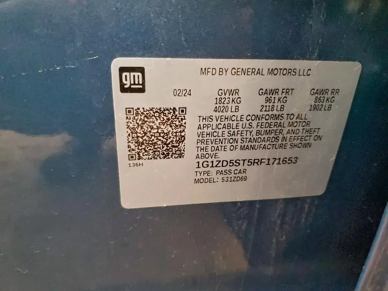 2024 CHEVROLET MALIBU LT  