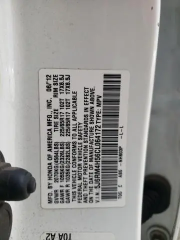 2012 HONDA CR-V EX  