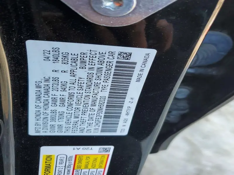 2022 HONDA CIVIC SPORT  