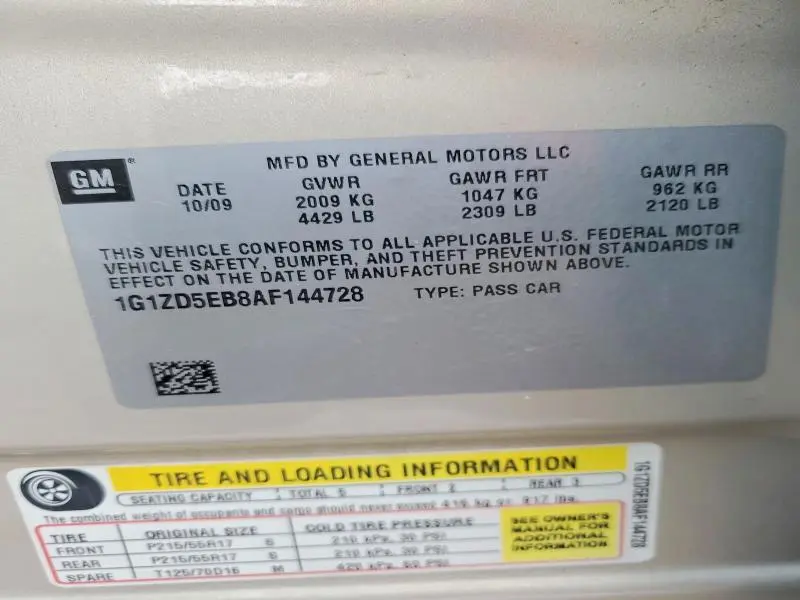 2010 CHEVROLET MALIBU 2LT  