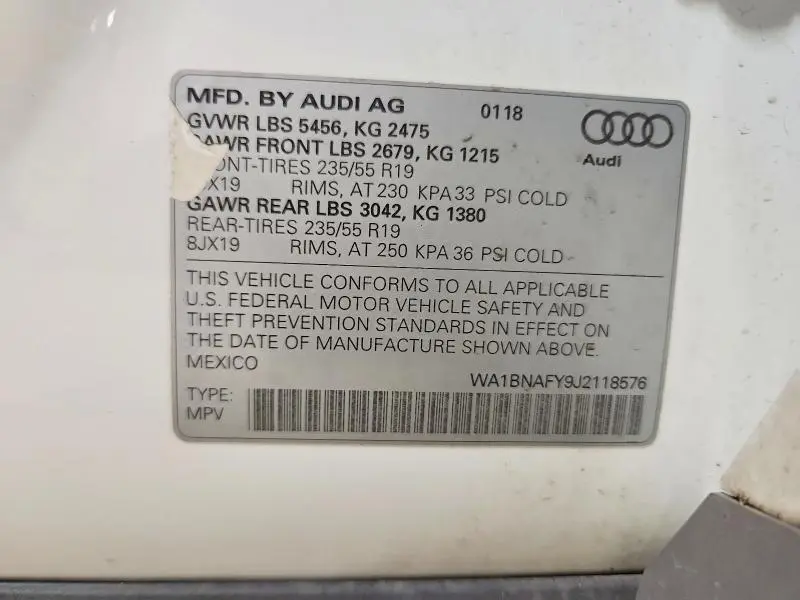 2018 AUDI Q5 PREMIUM PLUS  