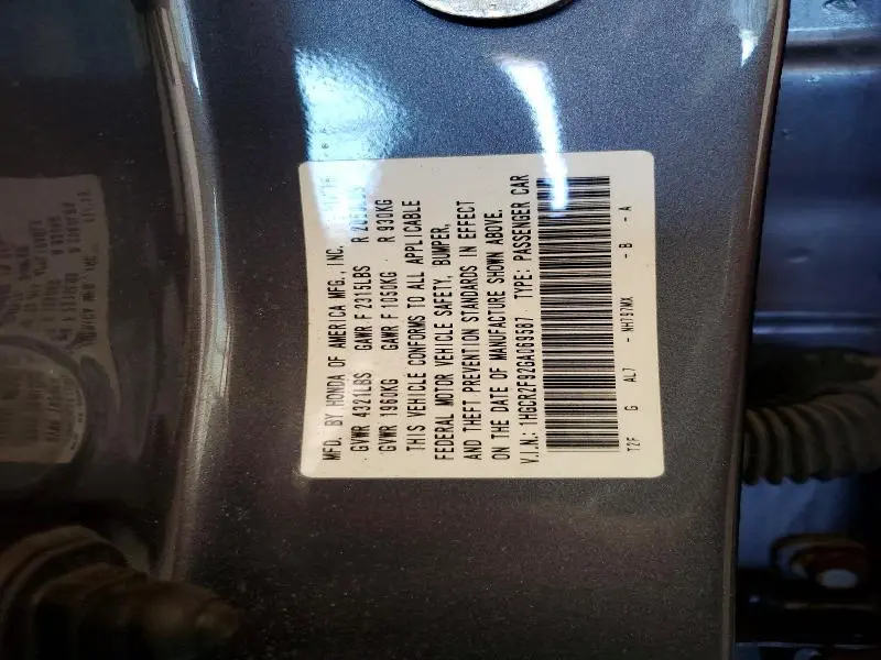 2016 HONDA ACCORD EXL  