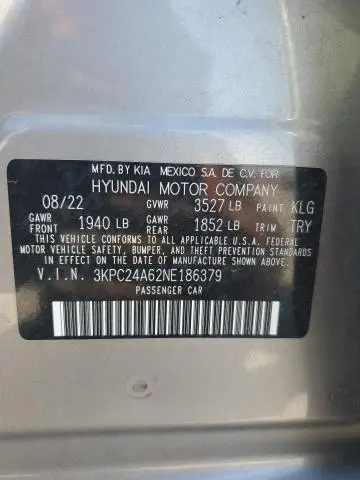 2022 HYUNDAI ACCENT SE  