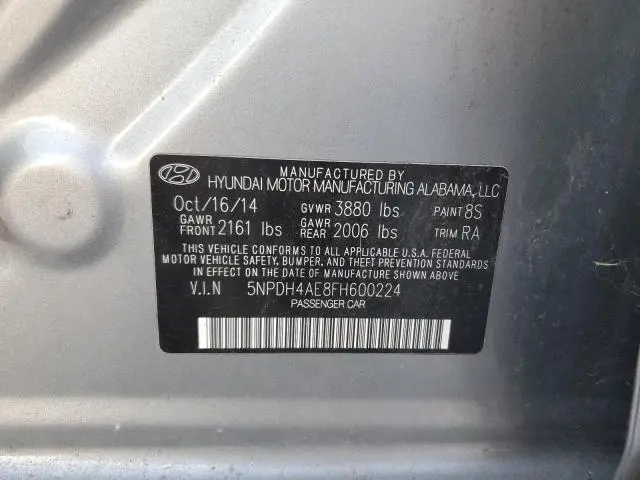 2015 HYUNDAI ELANTRA SE